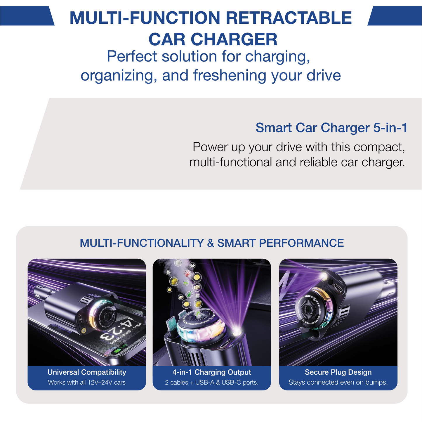 TGP™ Fast Charging Car Charger 5 IN 1 Ultra