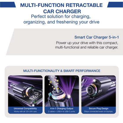TGP™ Fast Charging Car Charger 5 IN 1 Ultra